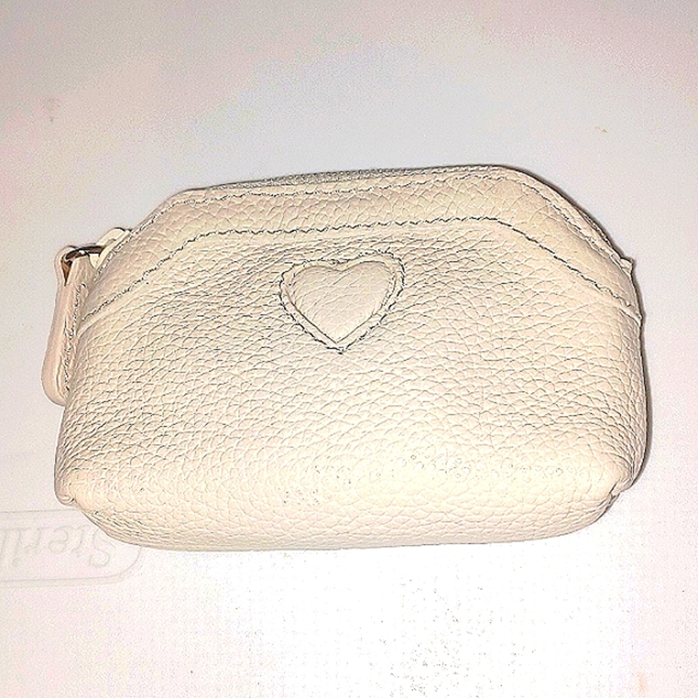 BRIGHTON CREAM LEATHER COIN PURSE VERY CLEAN EUC - Picture 1 of 7